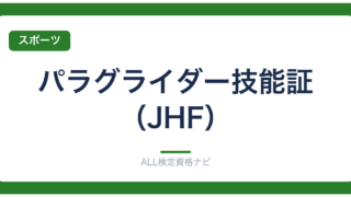 パラグライダー技能証（JHF）